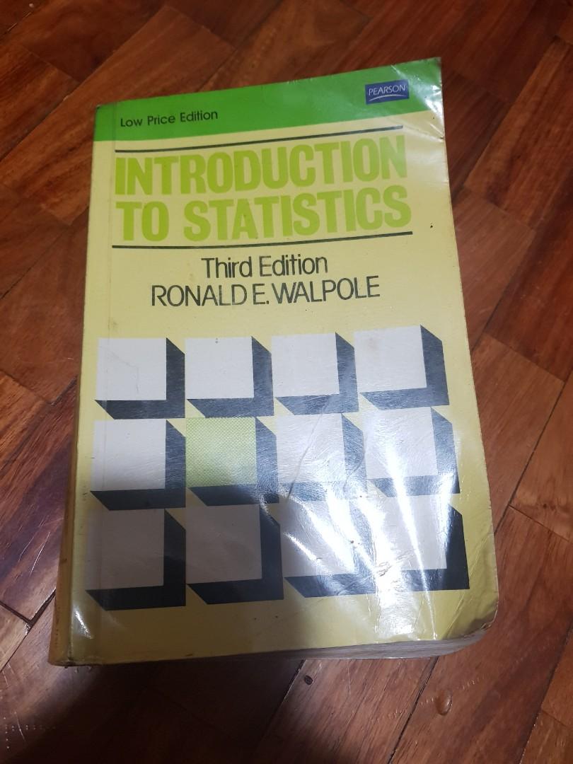 Introduction to Statistics (Walpole) (Category: Textbooks) located in Quezon City. Submitted by krishreads (Listing ID 1007496089, Image 1). Description: CAN DELIVER DURING ECQ. #inQC #inPasig #inMandaluyong #inMakati.