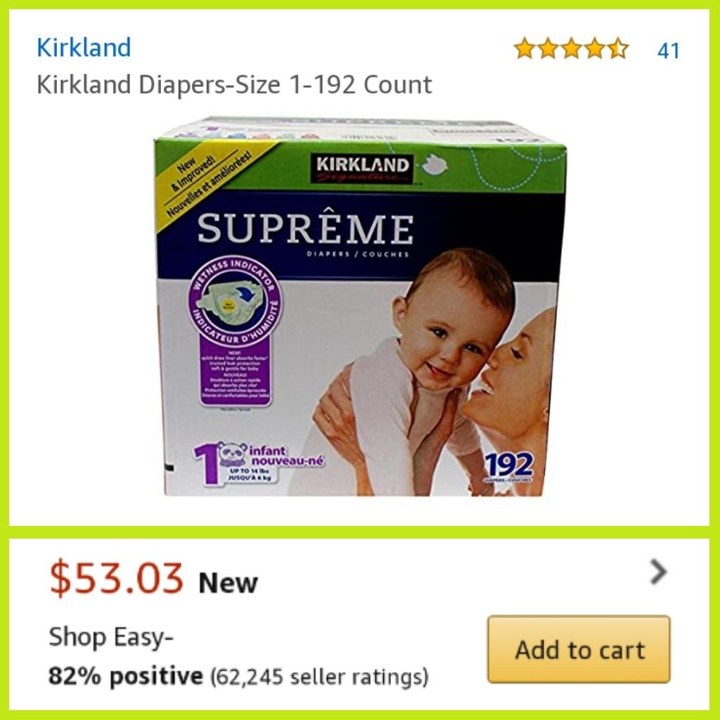 kirkland 192 diapers