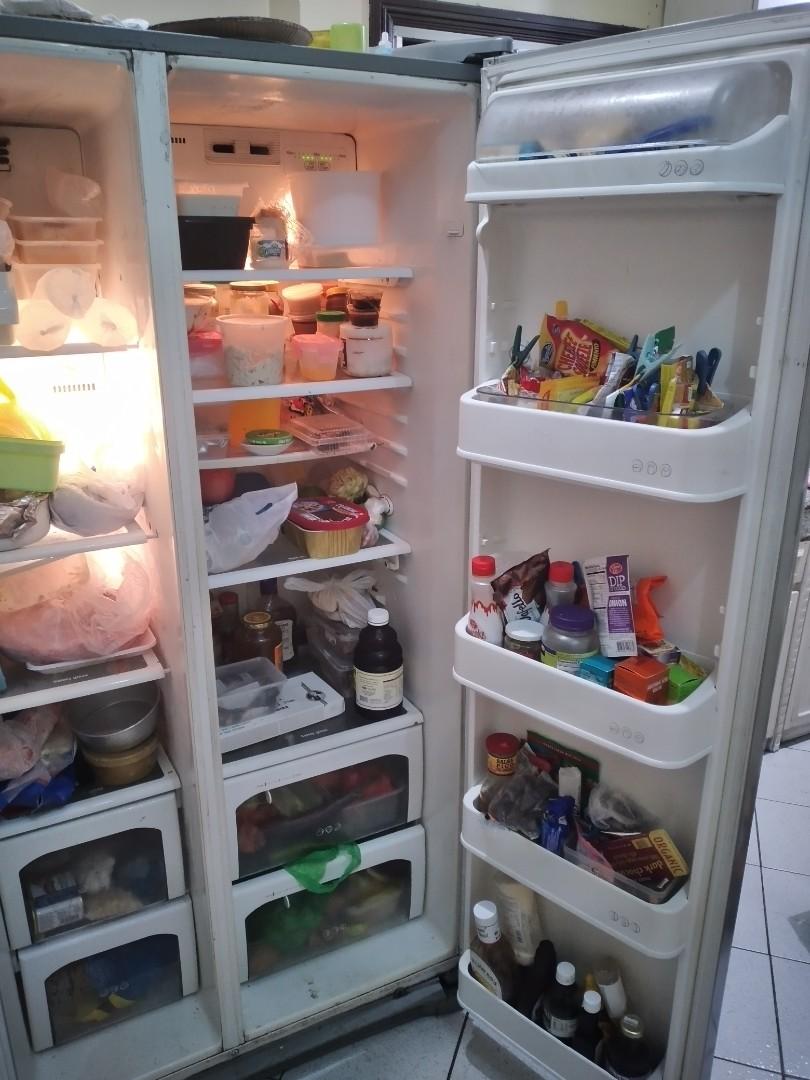 LG refrigerator side by side butterfly, TV & Home Appliances, Kitchen