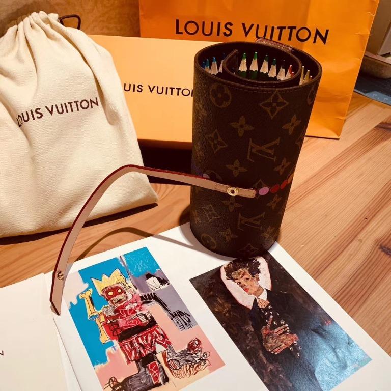 Louis Vuitton Wooden Colored Pencils With Monogram Roll