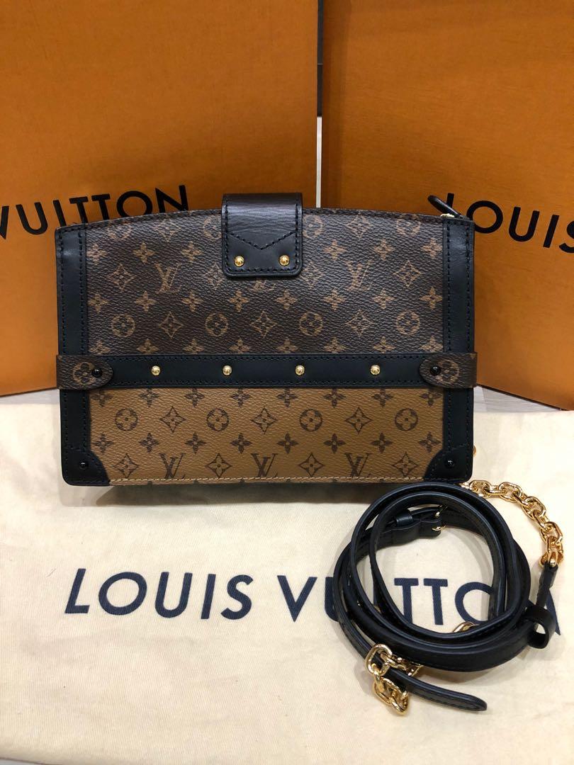 Louis Vuitton trunk / clutch box, Women's Fashion, Bags & Wallets, Clutches  on Carousell