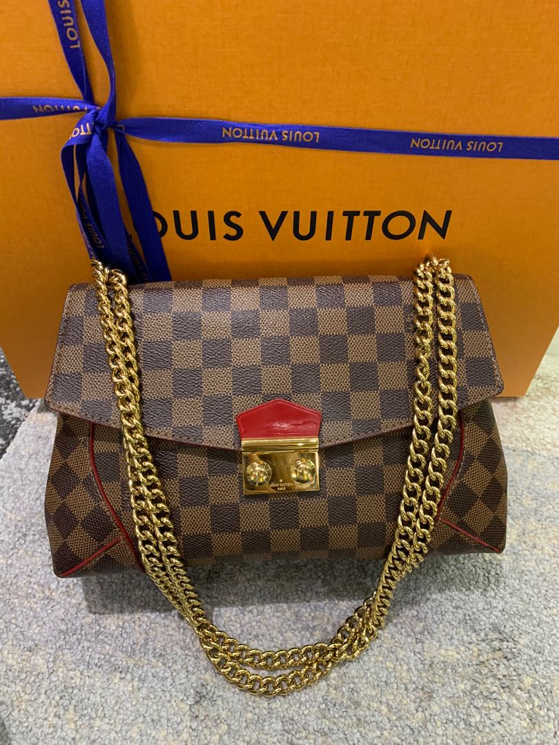 LV Caissa Clutch Chain Damier, Luxury, Bags & Wallets on Carousell
