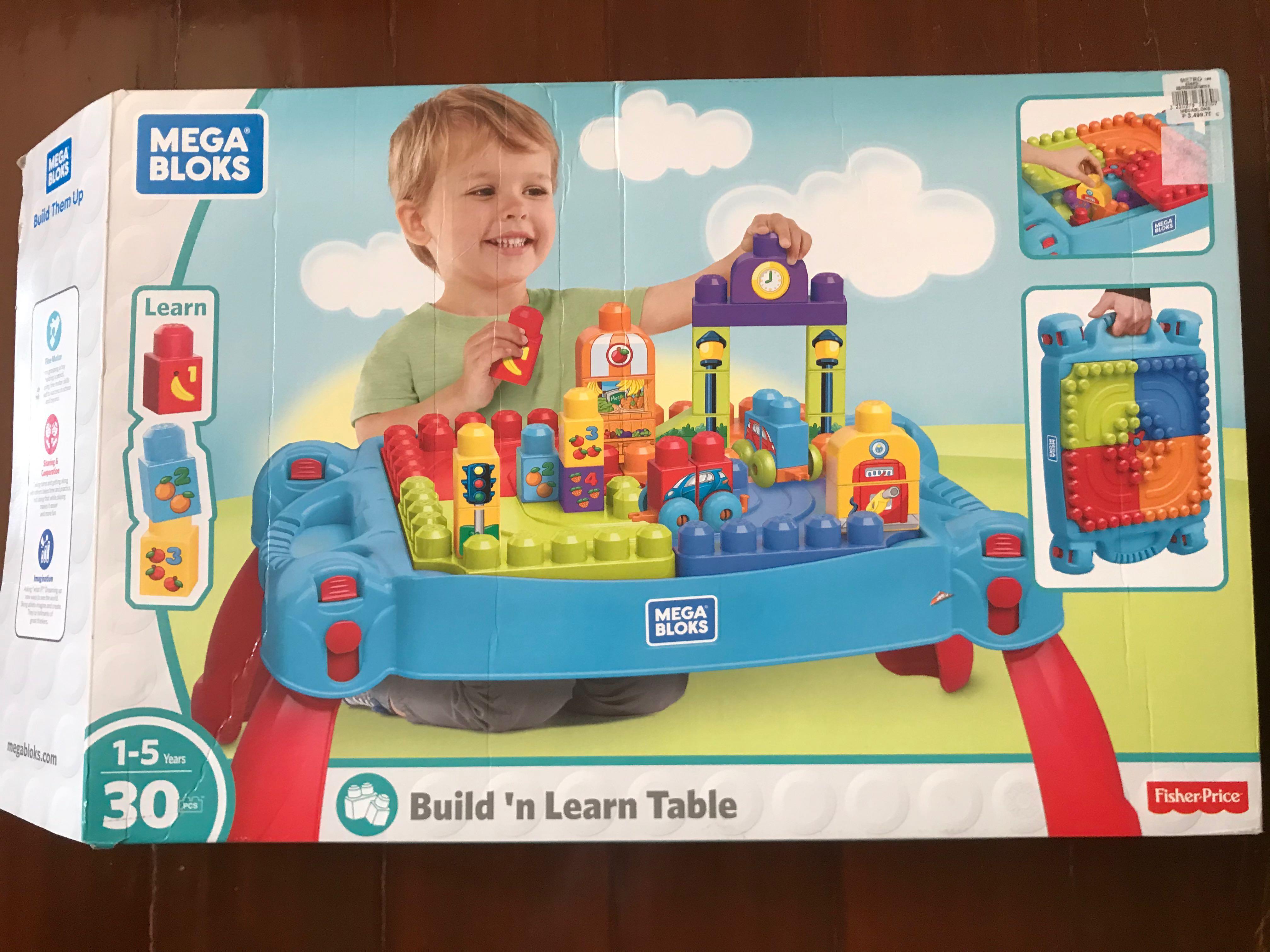mega bloks build and learn table