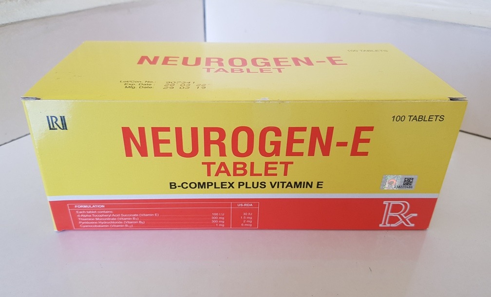 NeurogenE Tablet + Vitamin E) 100's Tablets/Box, Beauty