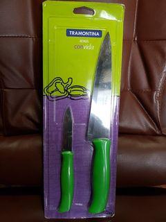 New Tramontina Athus 2 pcs. Cutlery Knife green 23099