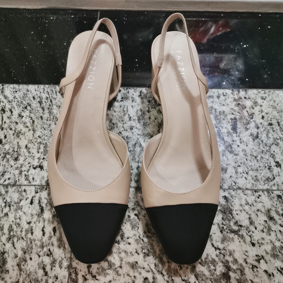 chanel color block heels