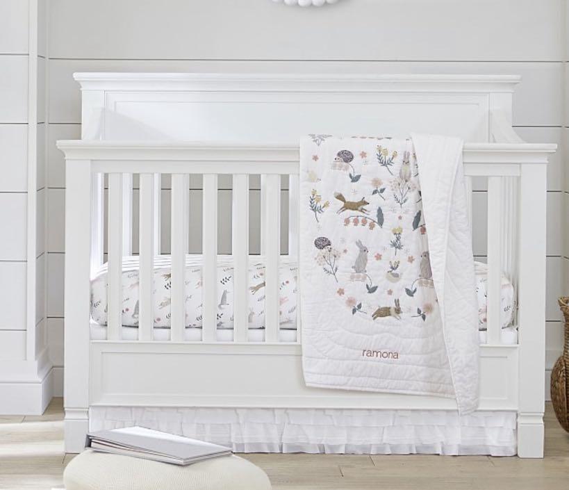 Reduced Pottery Barn Larkin convertible crib toddler bed white