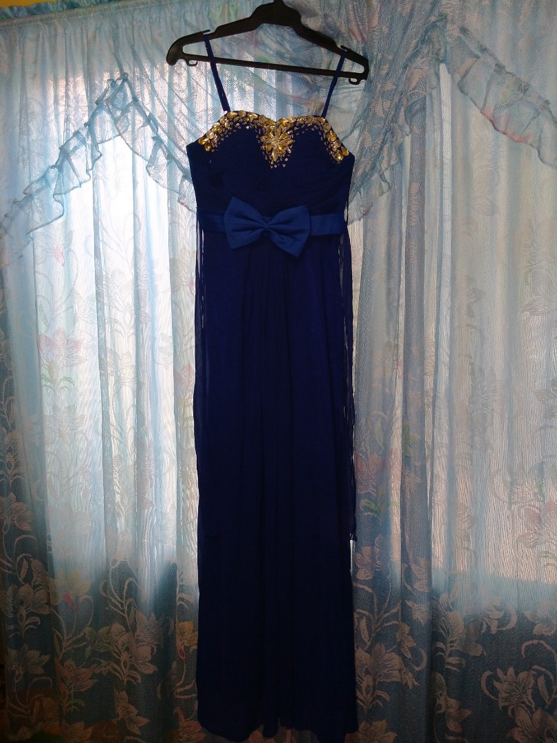 FULLY BEADED BLUE GOWN
