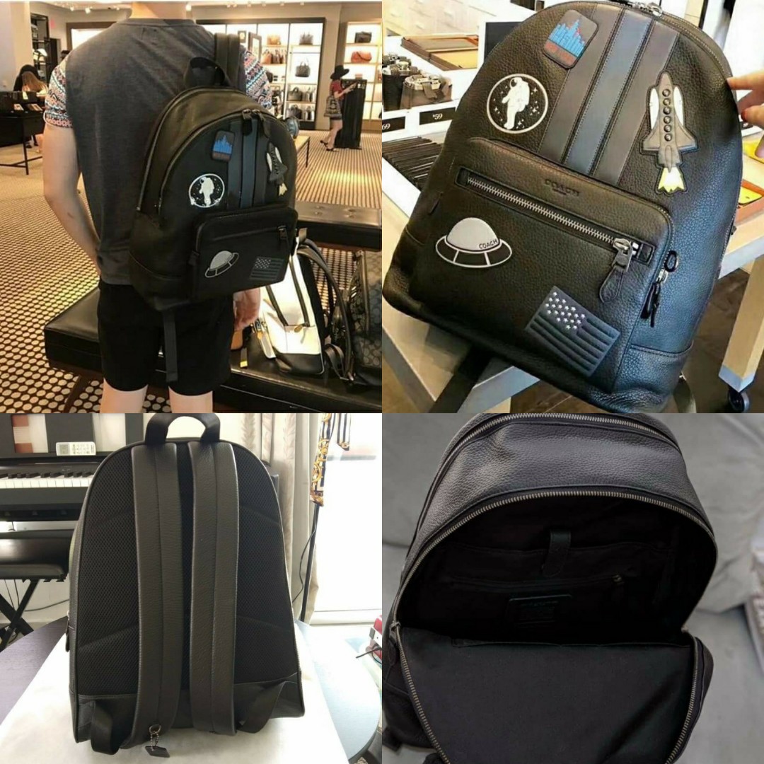 Sale🎊Authentic Coach West Backpack w/ Varsity stripe and space patches