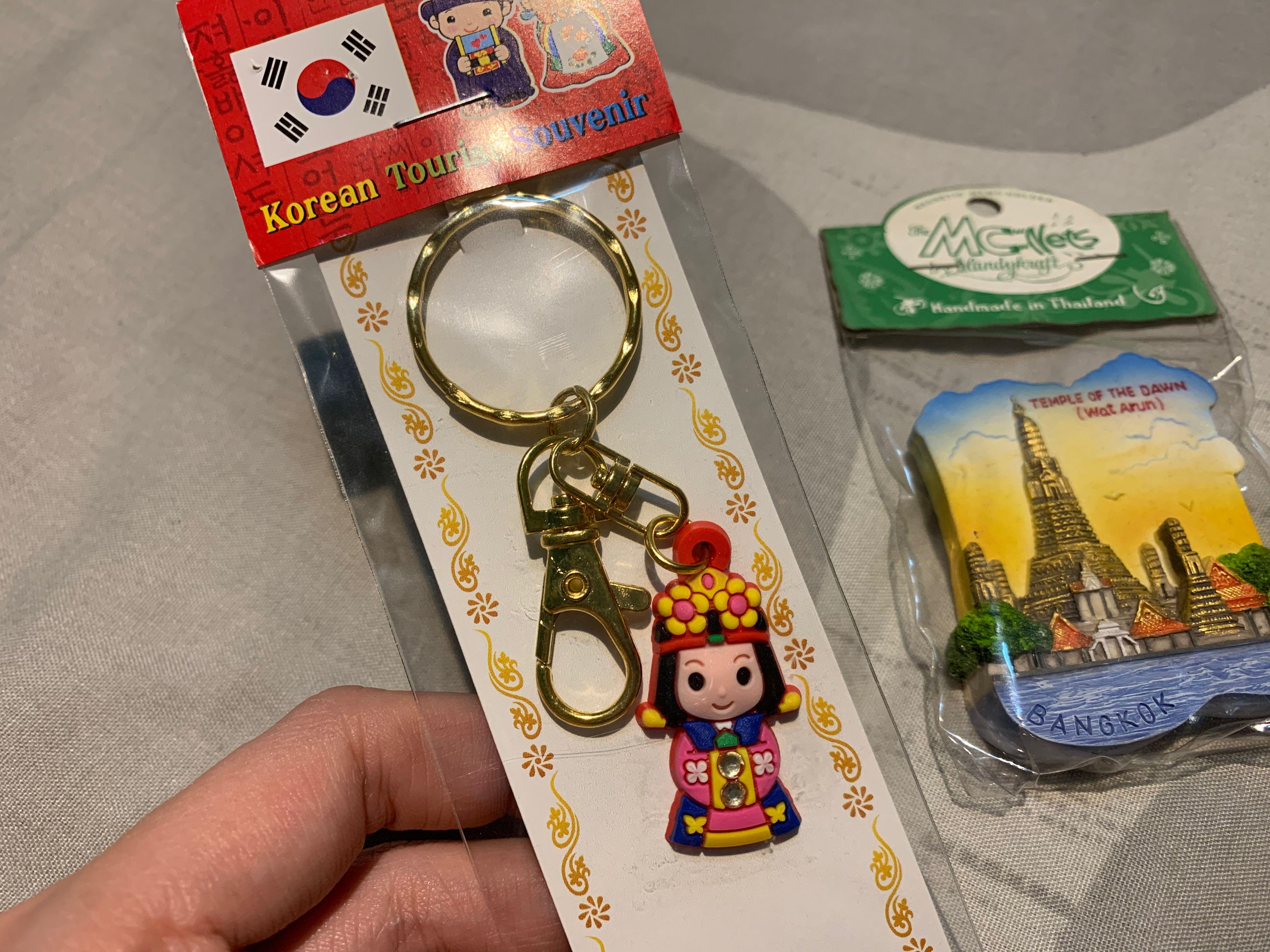 Souvenirs Korea keychain + Vietnam & Bangkok Thailand Fridge Hobbies & Toys, Stationery