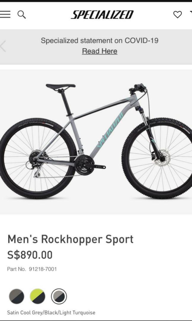 Specialized 2019 Rockhopper Sport 29er Size M Sports Equipment