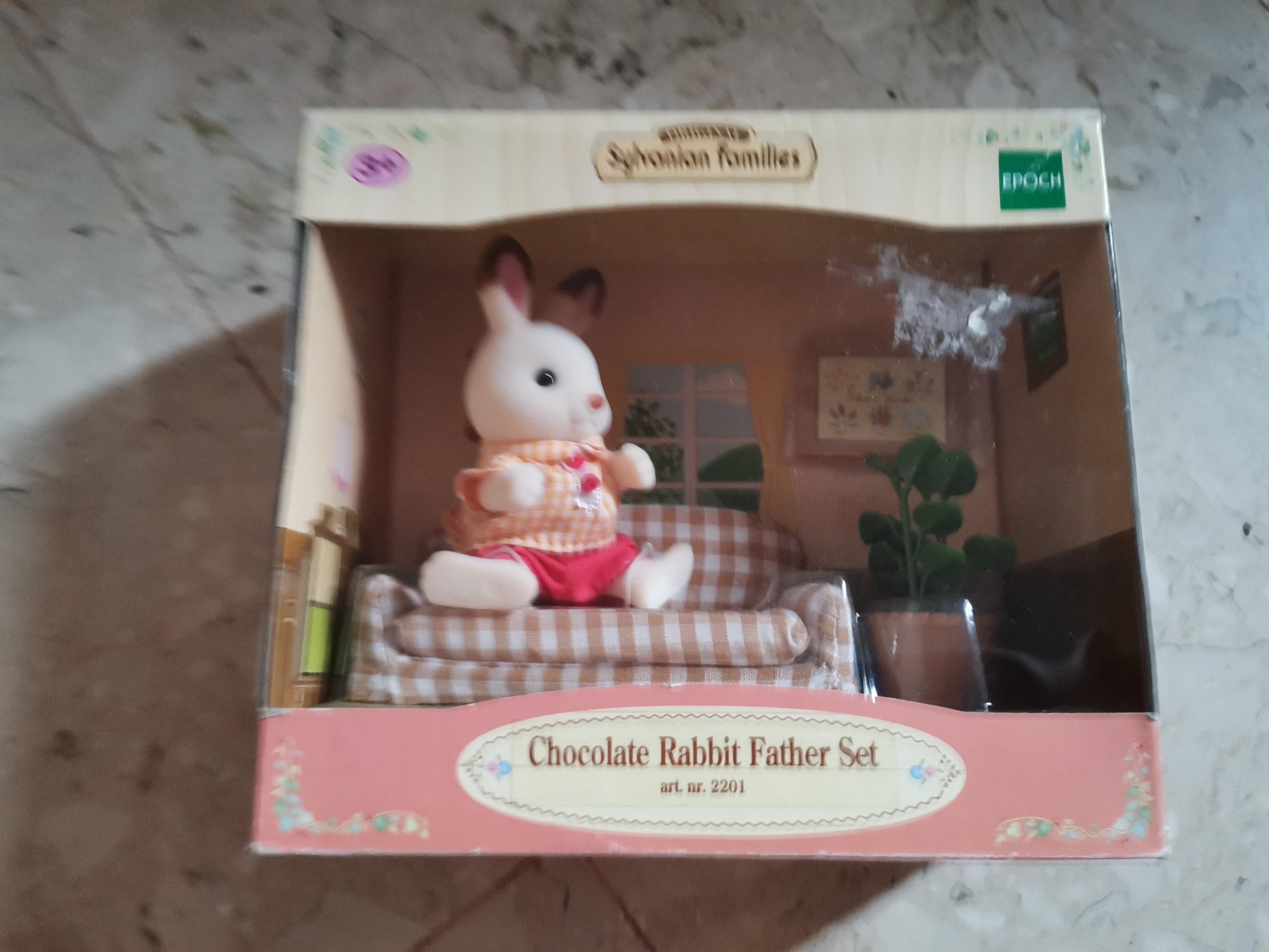 sylvanian families chocolate rabbit father set