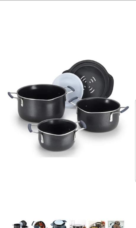 T Fal Tefal All In One Stackable Stack Able Space Saving 5 Piece Pot Kitchen Cookware Set Titanium Nonstick Multi Fun Home Appliances Kitchenware On Carousell