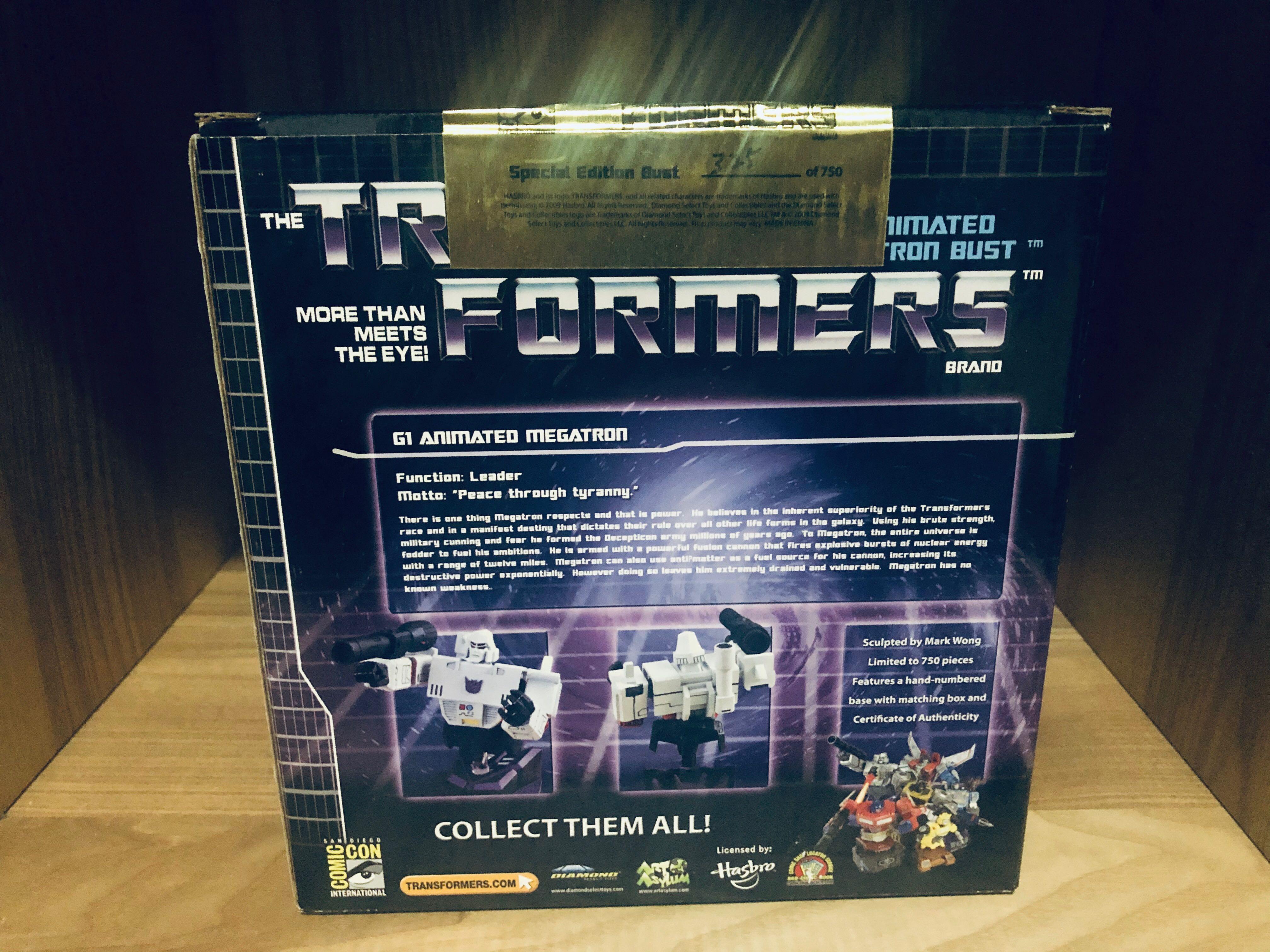 TRANSFORMER G1 ANIMATED MEGATRON BUST SDCC 2009, Hobbies & Toys