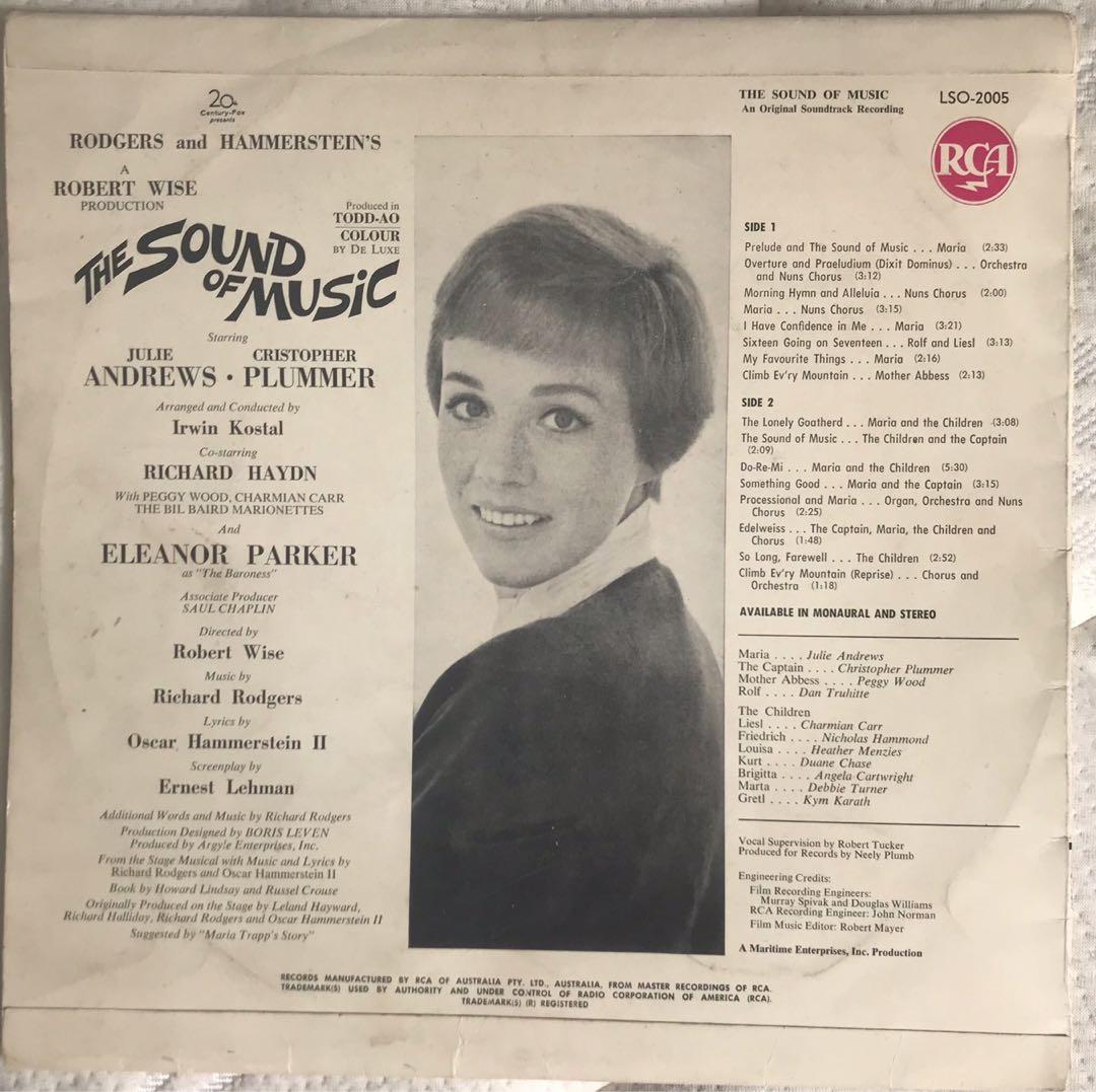 Vinyl Record Rodgers and Hammerstein The Sound Of Music, Hobbies