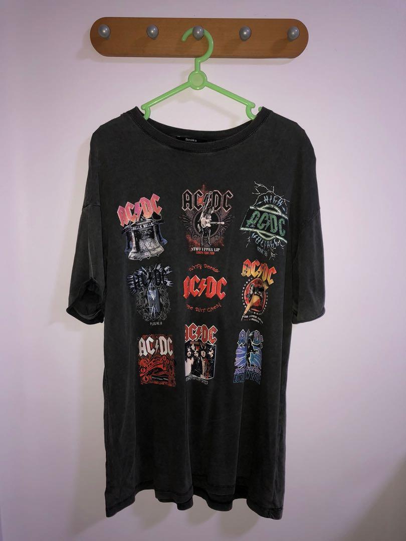 Acdc Oversize Shirt Men S Fashion Clothes Tops On Carousell