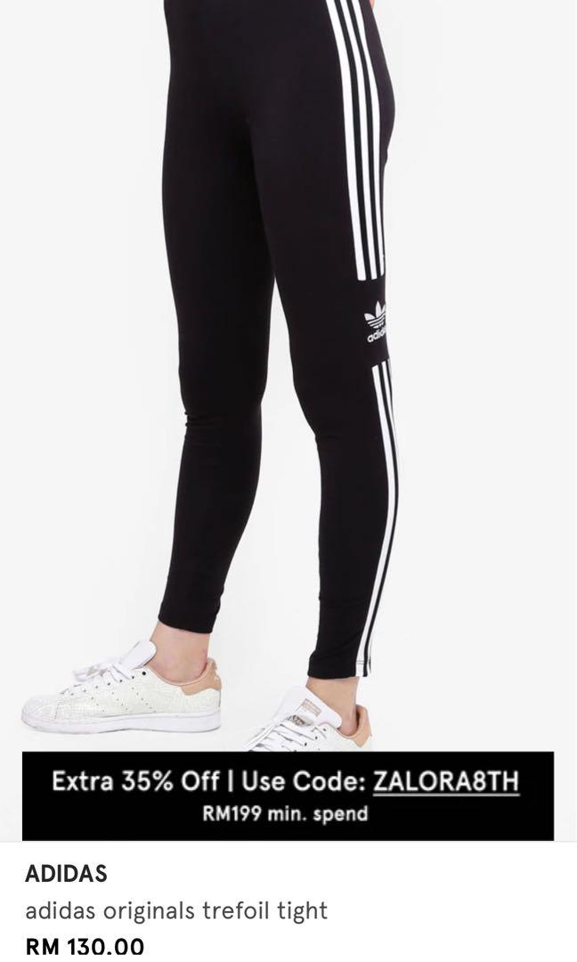Adidas Trefoil Tights-Black, Women's Fashion, Bottoms, Shorts on Carousell