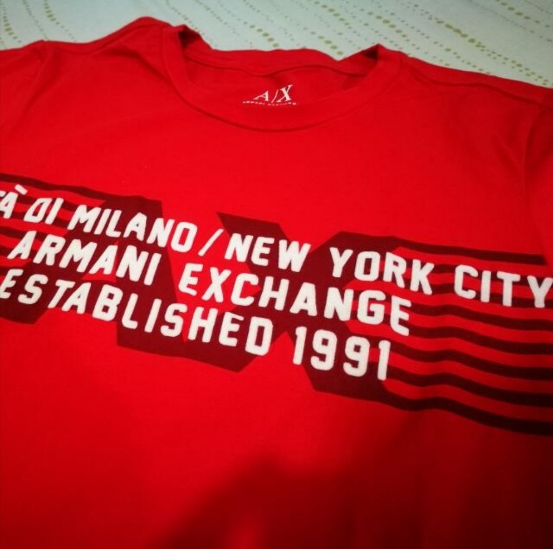 armani exchange red shirt