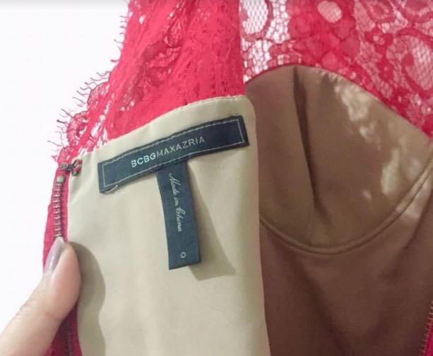 Authentic BCBG maxazria paris pink bell sleeve dress (Category: Dresses) located in Bolinao. Submitted by shoppaholic_mom_of_beabee (Listing ID 1003970251, Image 3). Description: Bought for 15,000php(298dollars) Used once only DETAILS This scoop-neck lace dress features a built-in corset. Scalloped eyelash edges and hidden back zip. Long poet sleeves. Lined at bodice. Semi-sheer at yoke and sleeves. * 36" long, measured from shoulder. * Fabricati