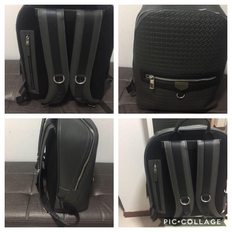 silver backpack zara