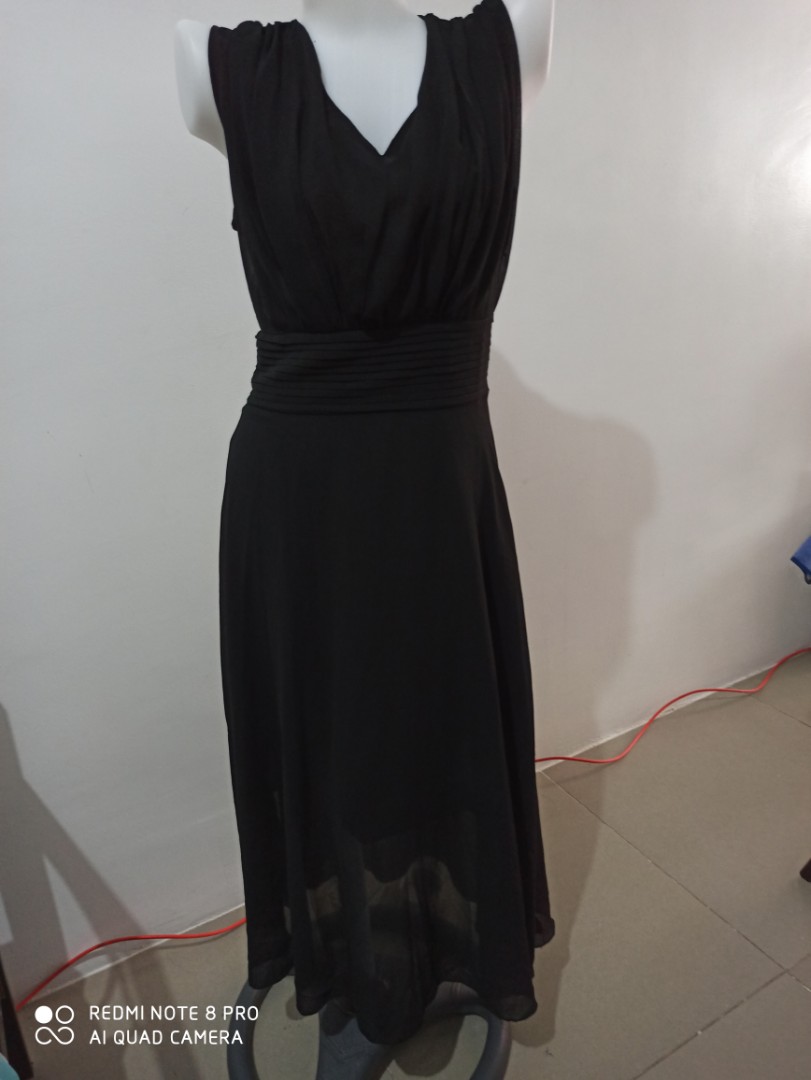 black chiffon dress