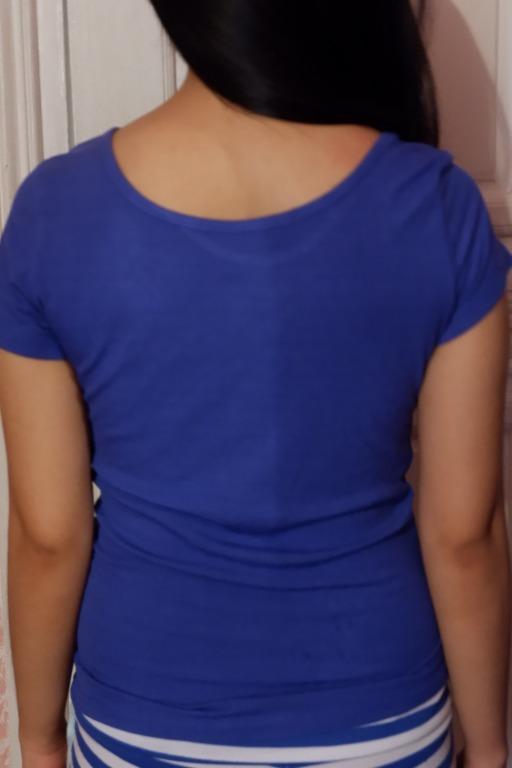 Blue Crisscross Front T-shirt (Category: Sleeveless) located in Manila. Submitted by charxmarg (Listing ID 1003921795, Image 3). Description: .