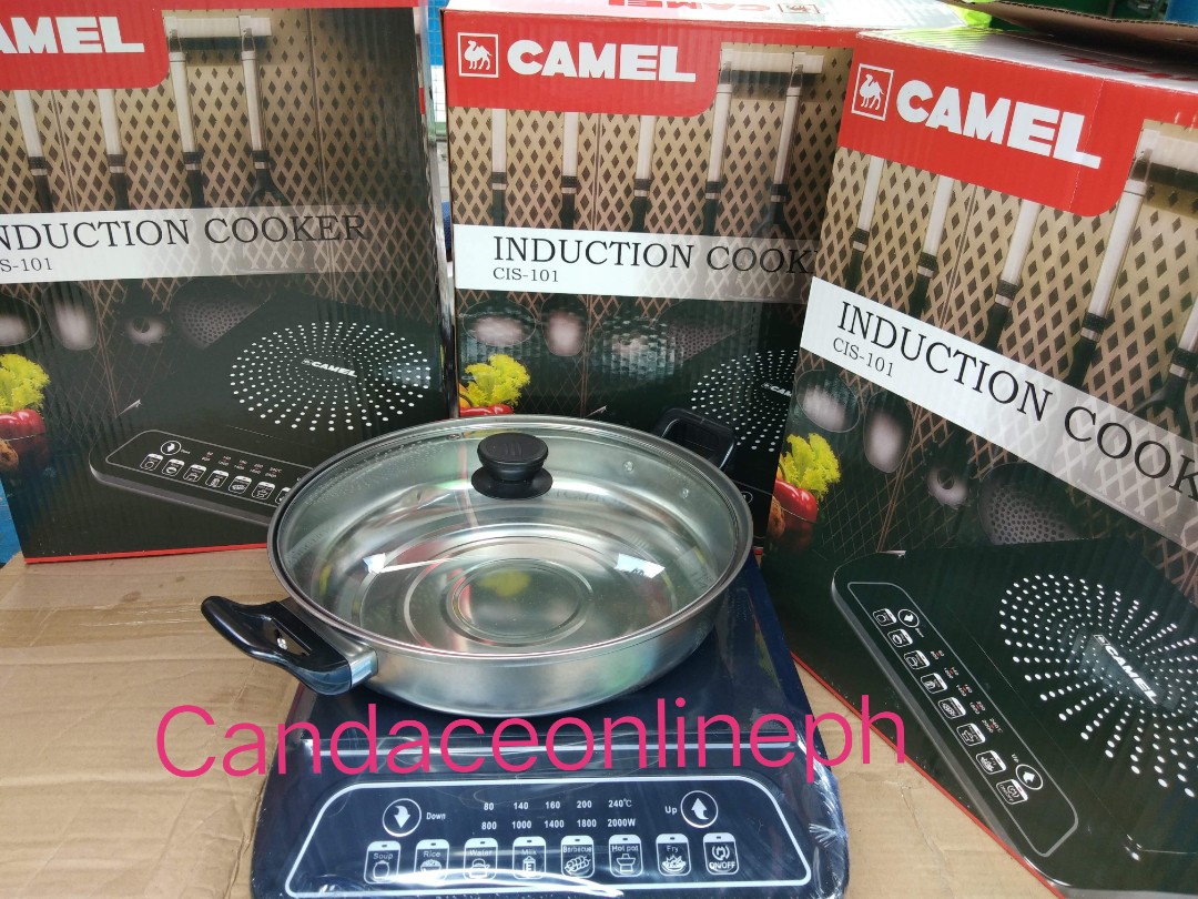 Camel Induction Cooker (Category: Cookware & Accessories) located in Manila. Submitted by annafinds (Listing ID 1003778959, Image 1). Description: Pang emergency pag naubusan ng gas ngaung ECQ.order na POWER: 2000W VOLTAGE: 230V AC, 60Hz CERAMIC PLATE PRESS CONTROL PANEL 8-LEVEL POWER SETTINGS *with free cooking pot *matipid dahil mabilis makaluto *with warranty sa main Payment thru bpi/gcash Delivery via Lalamove Plus delivery fee Sure orders on