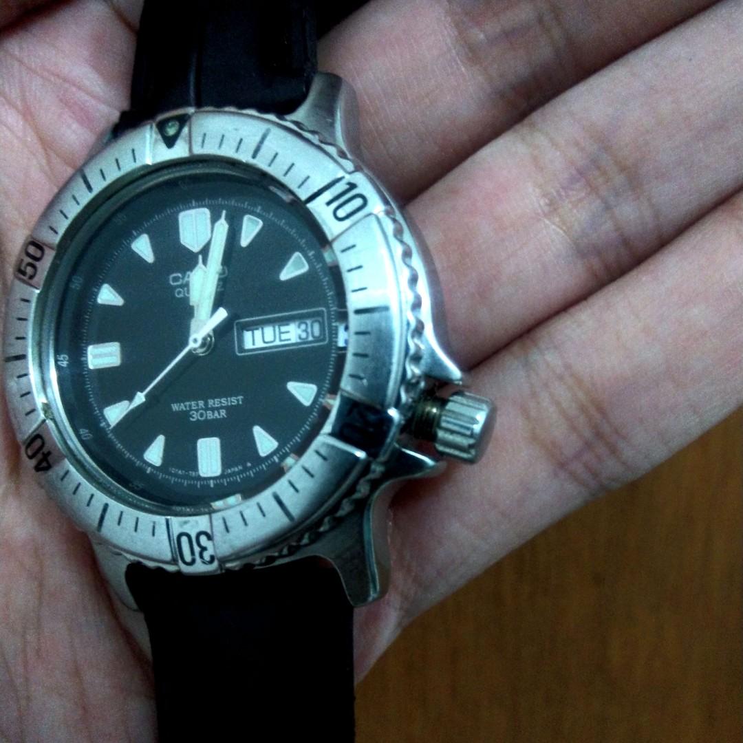 CASIO DIVER WATCH 300M MD-900, Fesyen Pria, Jam Tangan di Carousell