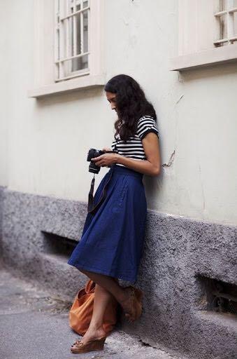 Allegra K Womens High Waist Aline Flared Pleated Casual Midi Denim Skirt   Target
