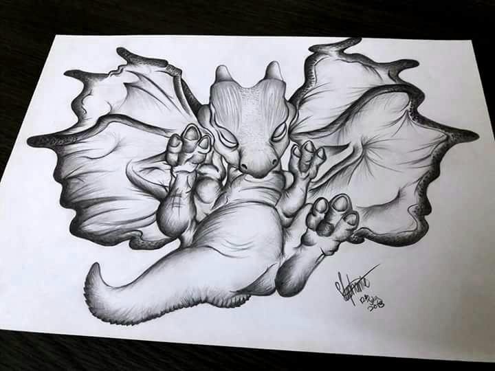 Dragon Pencil Drawing Design Craft Artwork On Carousell,Cartoon Mermaid Line Drawing