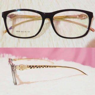 Frame kacamata 6836 black list gold