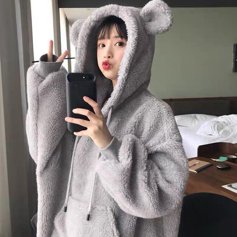 Furry hot sale with hoodie