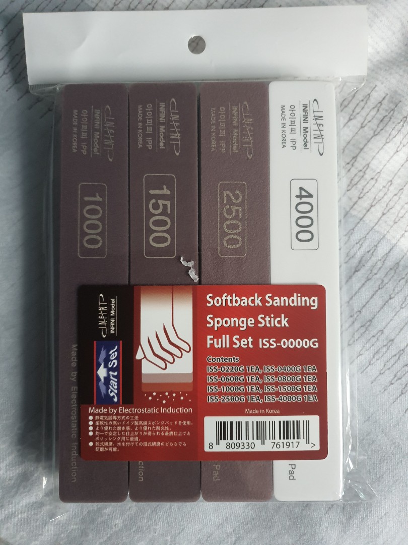 Infini Softback Sanding Sponge Stick full set, Food & Drinks, Local