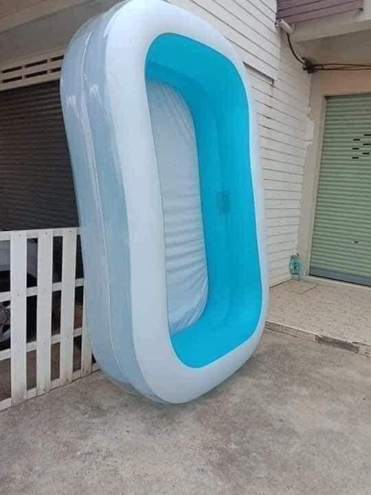 INTEX Inflatable Pool MEDIUM (Category: Water Sports) located in Manila. Submitted by celinatron (Listing ID 1003832636, Image 3). Description: SIZE: 262 x 175 x 56 cm ON HAND by Wednesday, May 6.