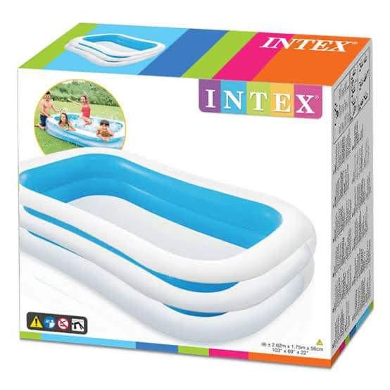 INTEX Inflatable Pool MEDIUM (Category: Water Sports) located in Manila. Submitted by celinatron (Listing ID 1003832636, Image 2). Description: SIZE: 262 x 175 x 56 cm ON HAND by Wednesday, May 6.