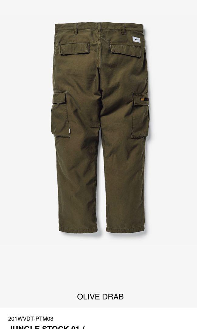 WTAPS 20SS JUNGLE STOCK 01/TROUSERS. COTTON. SATIN