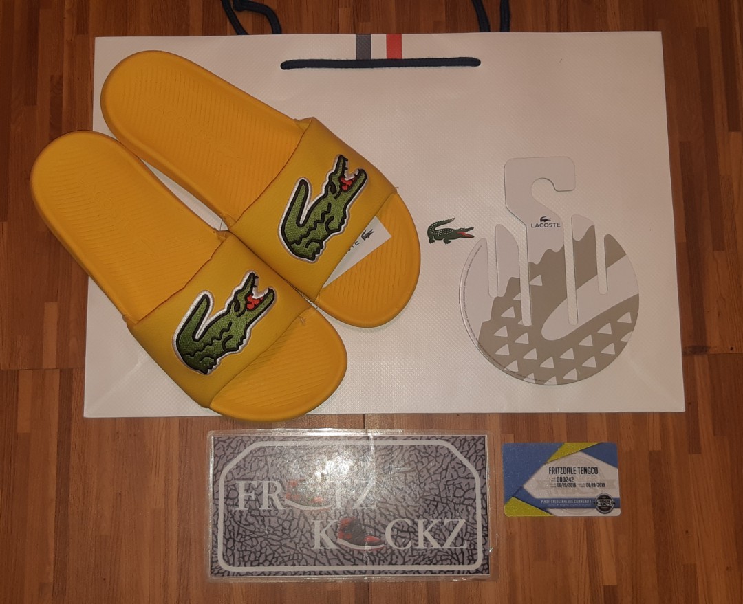 lacoste croc slide
