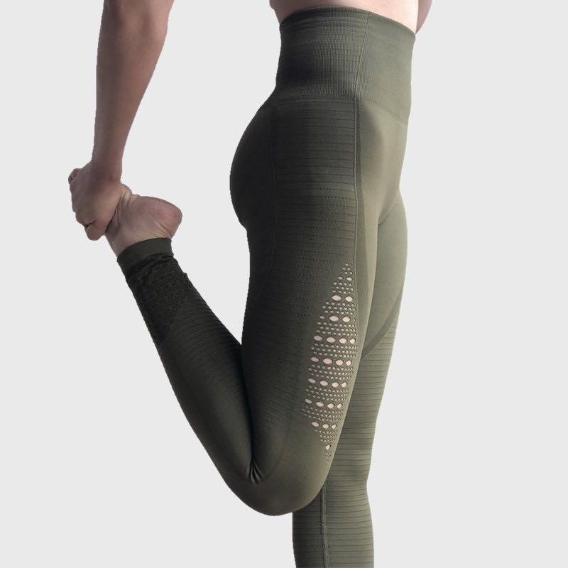 LASER CUT YOGA TIGHTS, Women's Fashion 