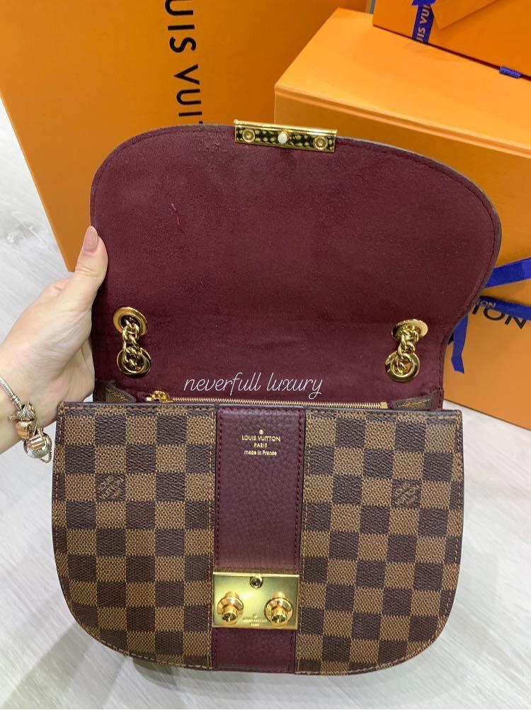 Louis Vuitton Wight Handbag Damier with Leather at 1stDibs