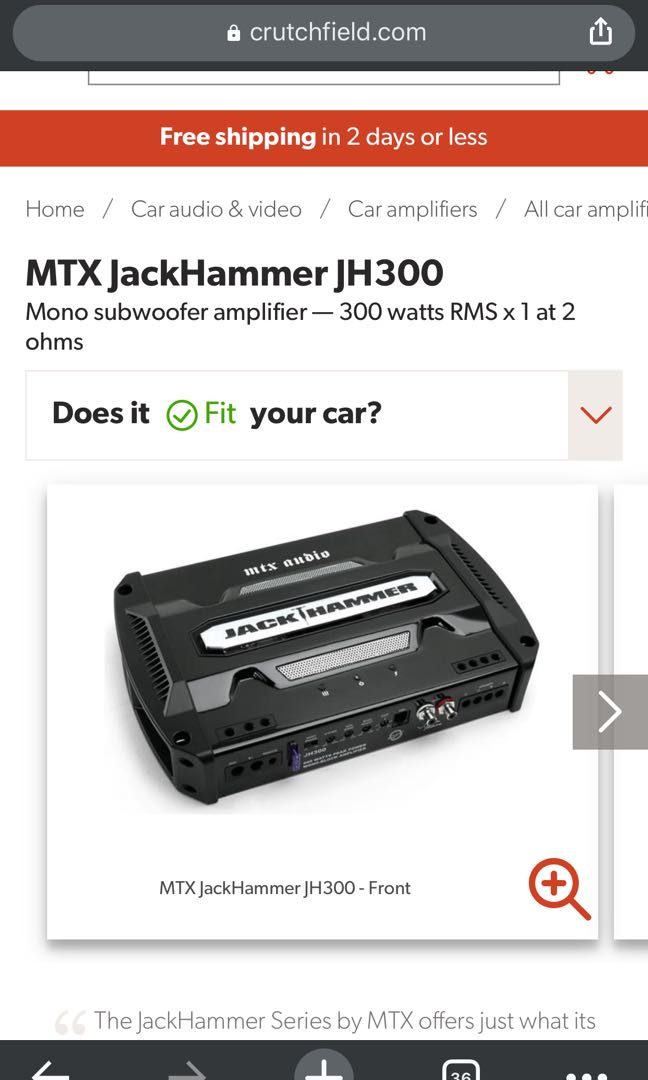 mtx jackhammer 1200 watt amp
