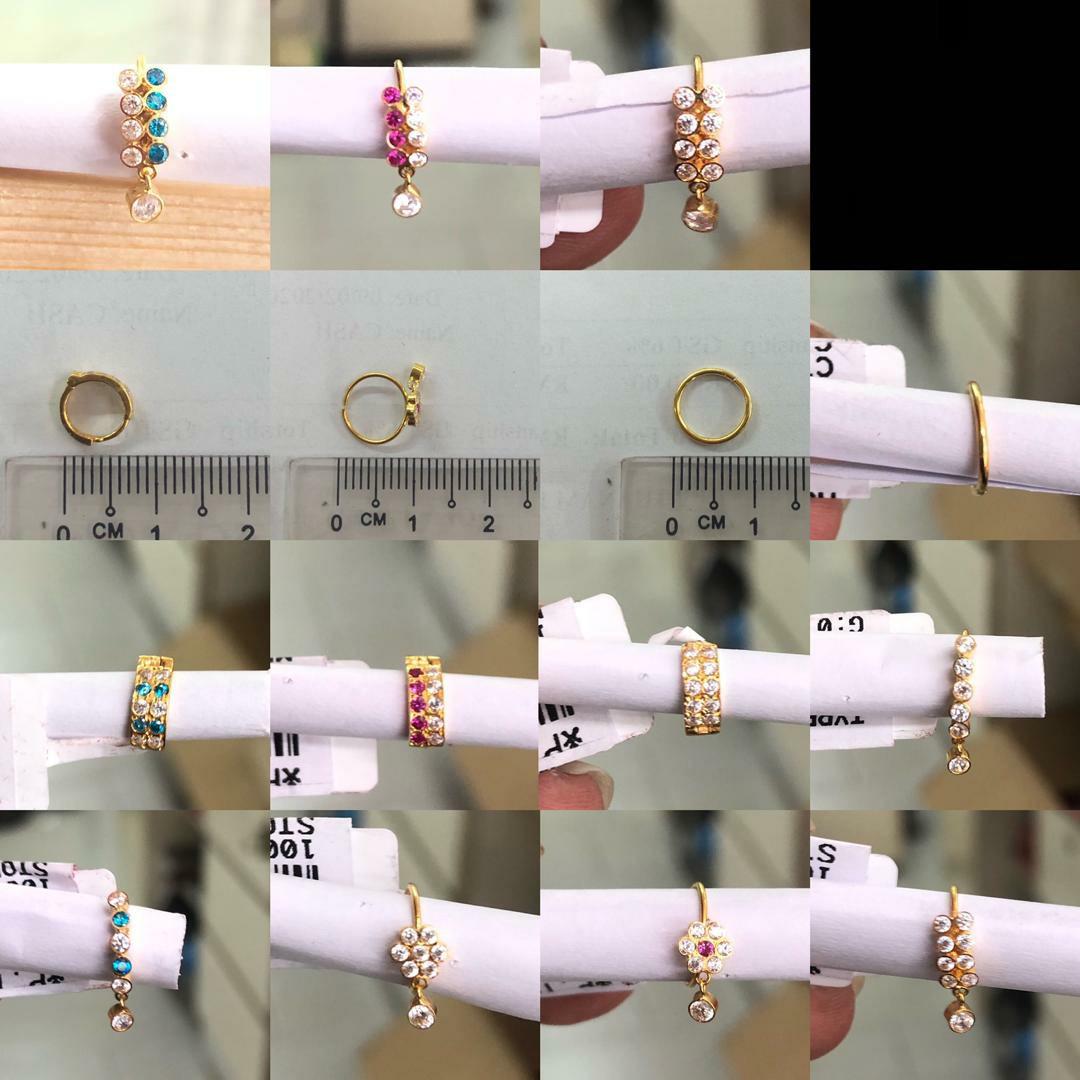 Mukuthi Nose pin Gold 916 Women s Fashion Jewelry