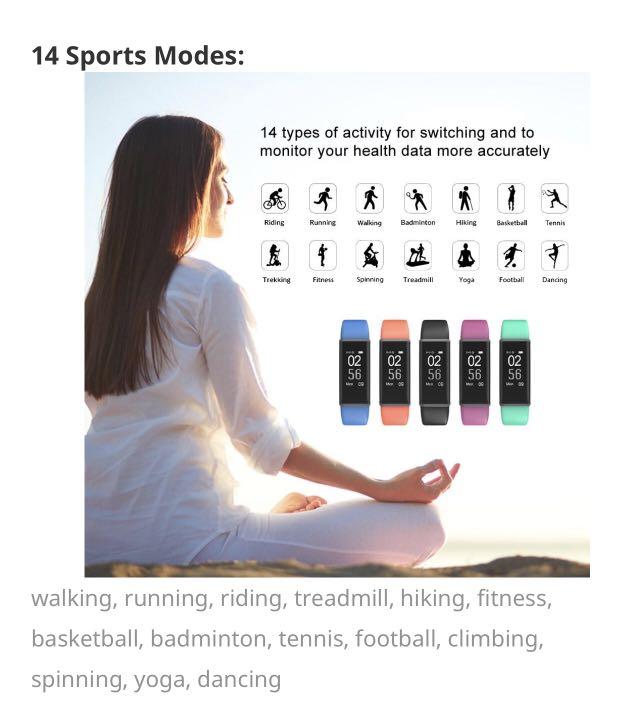 NEW Lintelek Fitness Tracker Lintelek ID130Plus HR Fitness