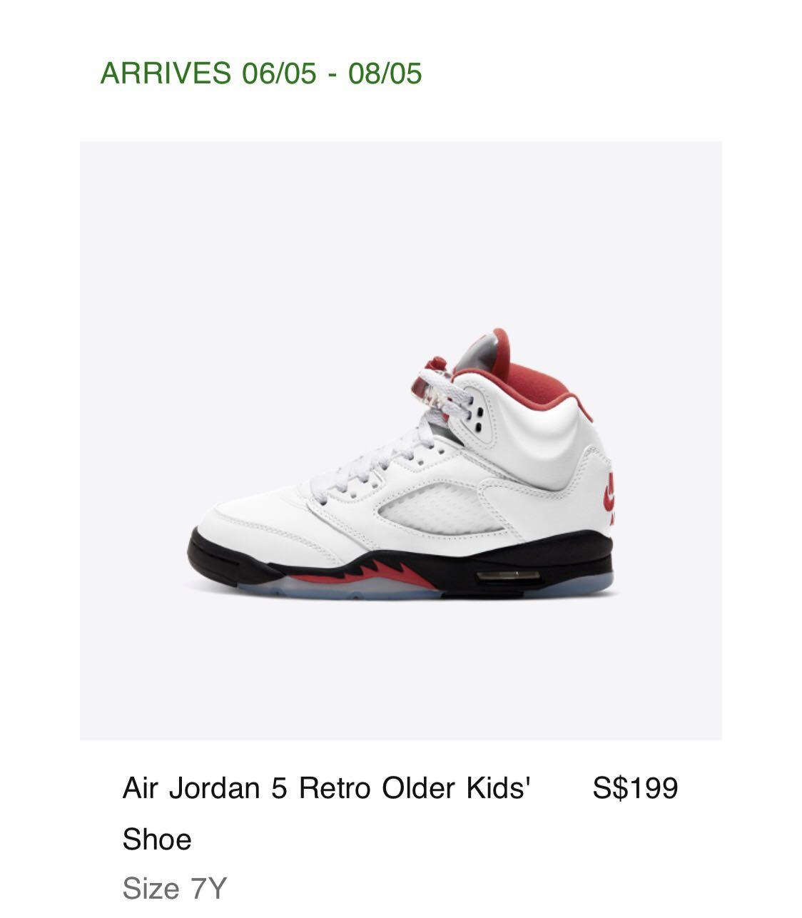 Jordan 5 fire red 199 online