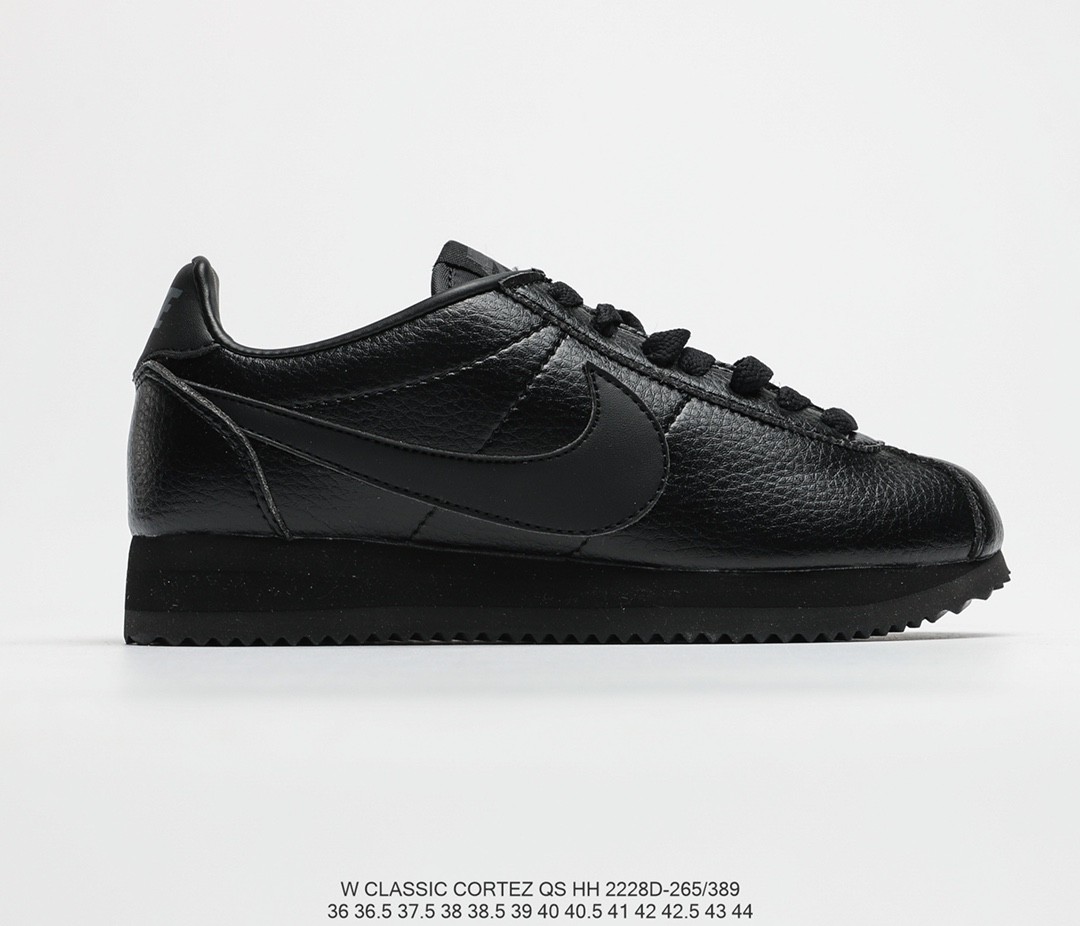 nike cortez triple black nylon