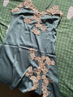 NIPPLETS SILK NIGHT DRESS