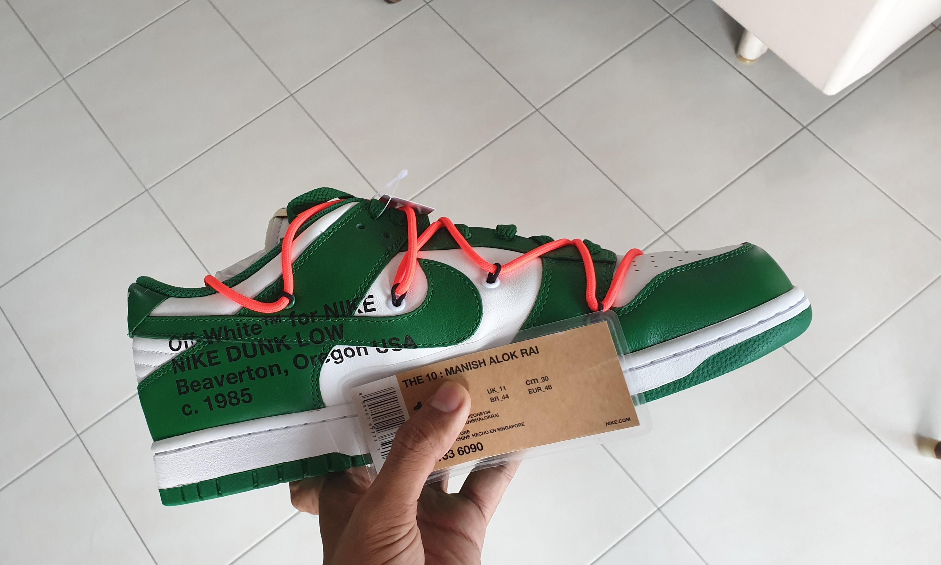 black red blue and yellow off white shoes