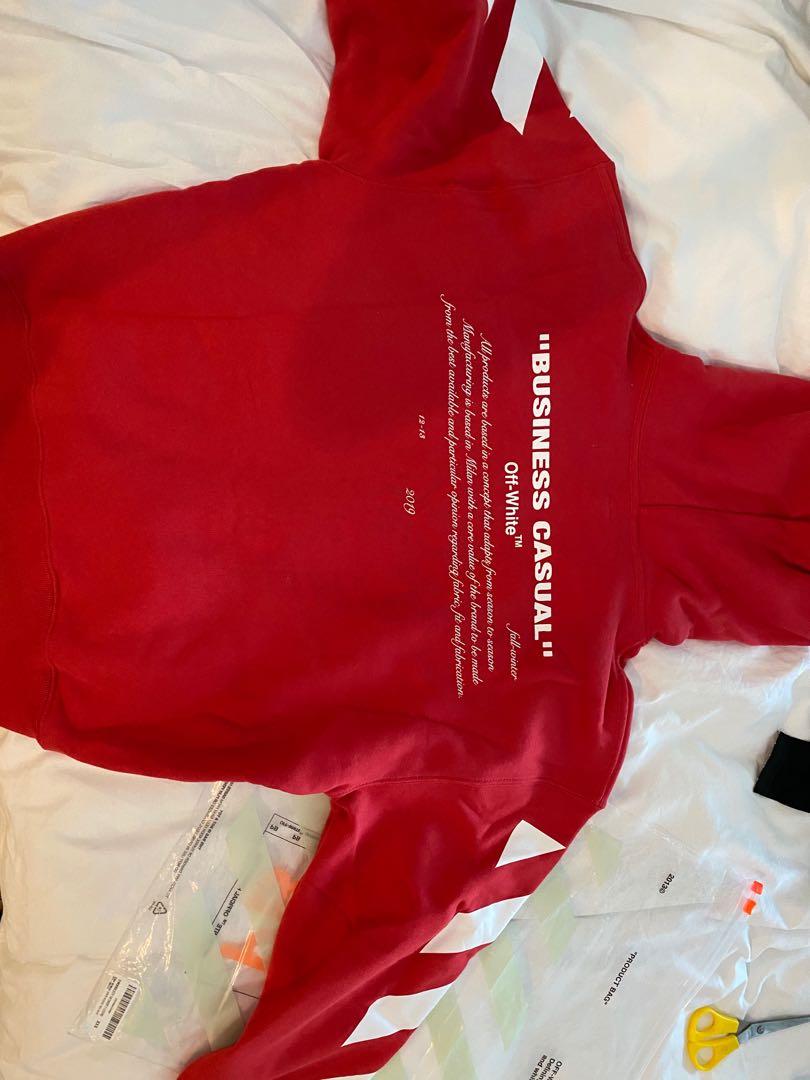 Red diagonal bernini over hoodie hot sale