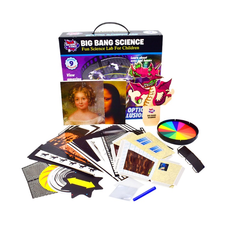 Illusion Science Kit Over 20 Optic Illusions Tricks Science Toy Gifts Childs 