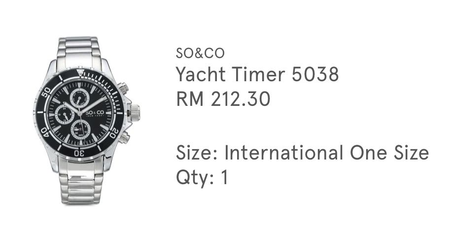 So & co top yacht timer watch