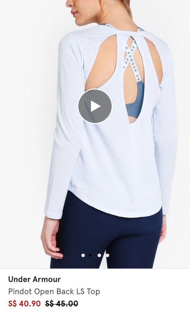 Under armour long sleeve open back top